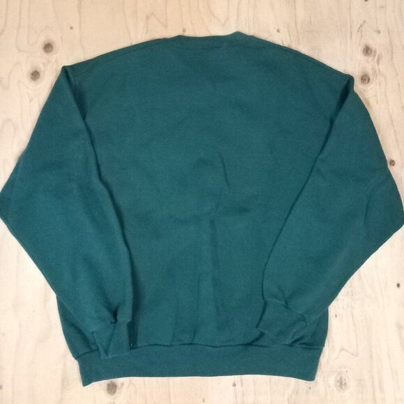 Vintage JERZEES Blank Crewneck Sweatshirt Teal - Picture 5 of 5